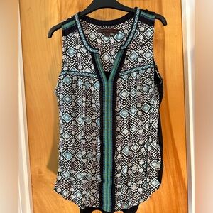 Boho Sleeveless Ethnic Print Top